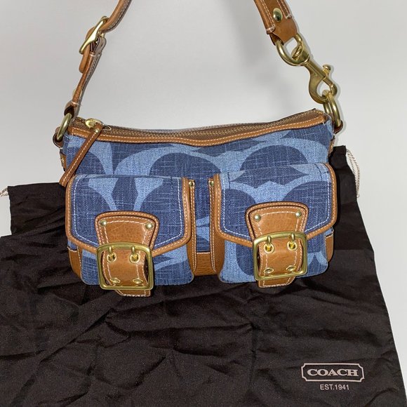 Coach Handbags - Authentic COACH jeans/leather bag